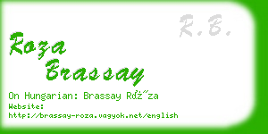 roza brassay business card